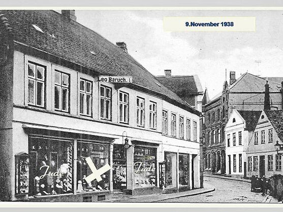 Das Warenhaus der Familie Baruch war sehr beliebt. Am frühen Morgen des 9. November 1938 wurde es geplündert.